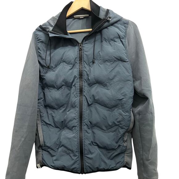 Cast Iron Blue Grey Down Puffer Jacket Premium Dutch Designer Winter - Picture 2 of 5